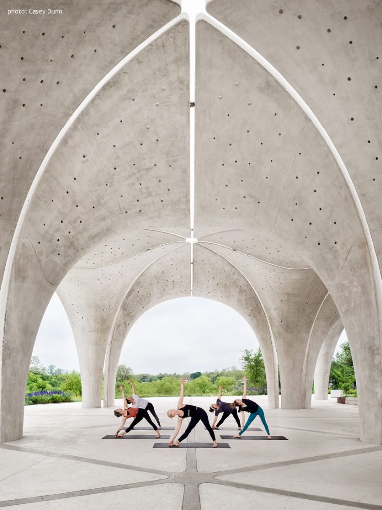 Confluence Park with Yoga Class close up