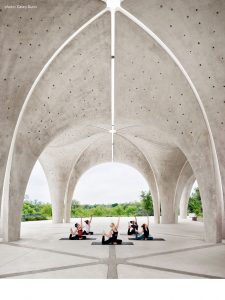 Confluence Park with Yoga Class pose