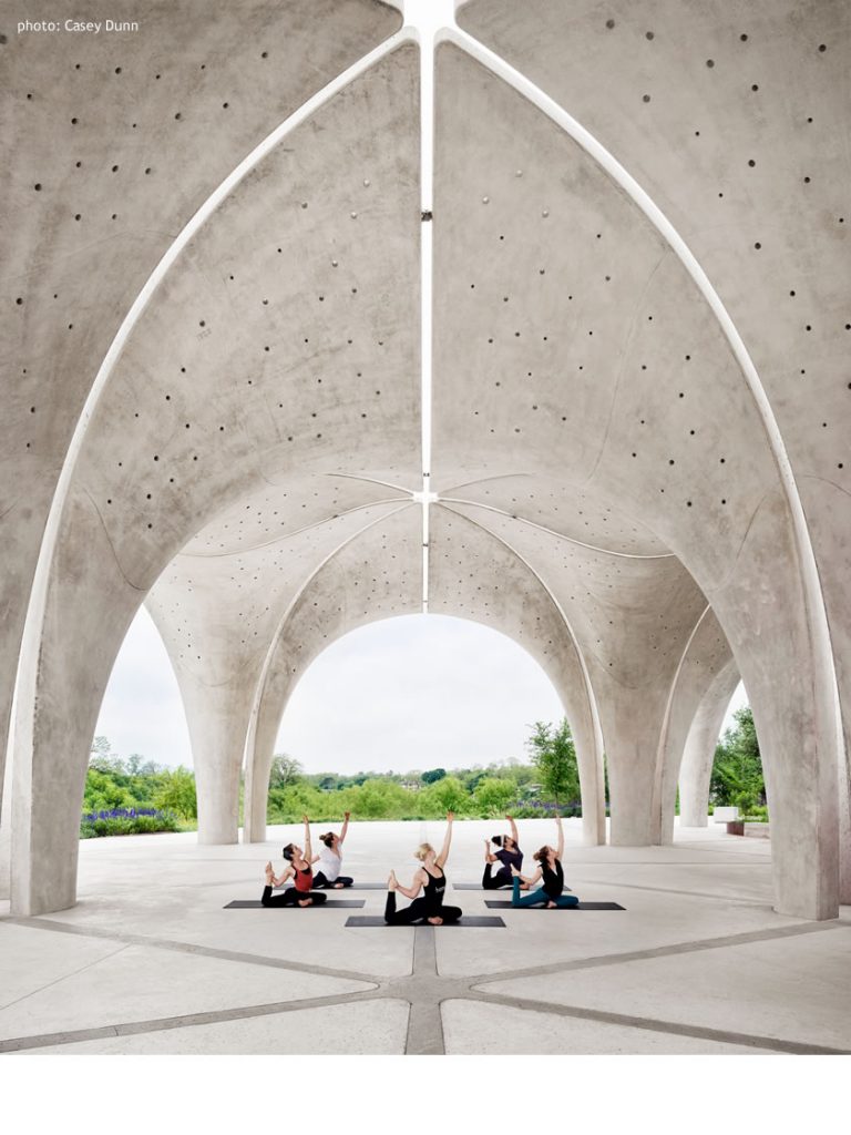 Confluence Park with Yoga Class pose